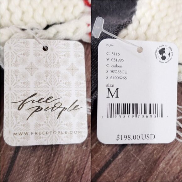 Free People Wren + Glory Womens Size Medium Yellowstone Knitter Denim Jacket - Picture 9 of 12